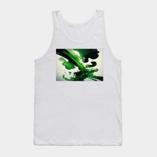 St Patricks Day Artwork - Green abstract artwork Tank Top